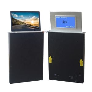 Cheap New design conference system lcd monitor lift mechanism with backside name screen for sale