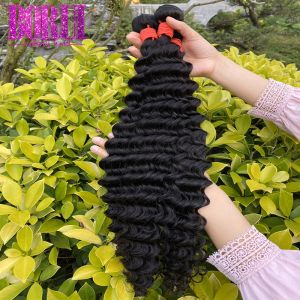 Deep Wave Peruvian Virgin Peruvian Human Hair No Shedding No Tangle Natural Color
