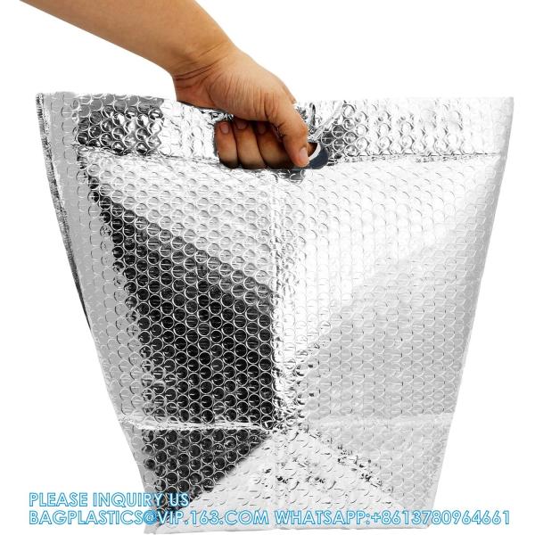 Insulated Foil Bag 8 X 8 X 8 Inch. Pack Insulated Shipping Bags For Food Handles