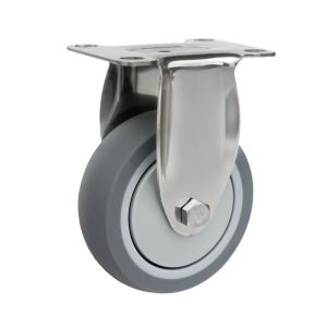 Trolley Furniture Swivel Caster Wheel with 32mm Thickness TPR Soft Grey Rubber
