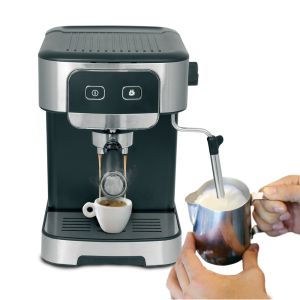 Electric 15 Bar Smart Coffee Maker Machine With Milk Frother Manual Espresso