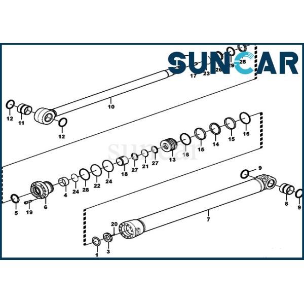 Excavator Cylinder Seal Kit VOE14589144 14589144 Dipper Arm Sealing Kit Fits SUNCARVO.L.VO EC460C EC460CHR