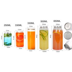350ml Empty Pet Plastic Beverage Cans Transparent Soft Drink Jars With Easy Open