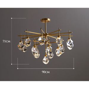Modern Diamond Crystal Chandelier In Living Room minimalist chandelier(WH-CY-193