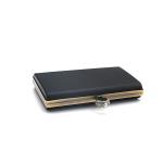 Charming Ring Clasp Rectangle Clutch Frame With Chain Loops