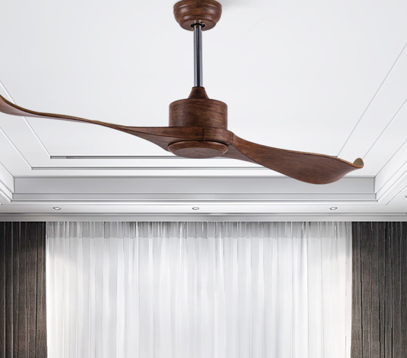 Indoor Retro 52 In European Ceiling Fans ABS Remote Control For Living Room