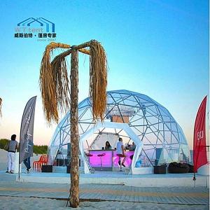 Cheap Transparent Geodesic Dome Tent Galvanized Tubes Outside Hotel House Use for sale