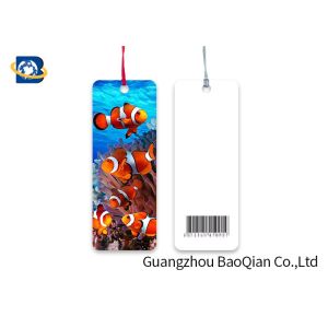 Plastic 3D Lenticular Bookmark , Custom Bookmark With Tassel Ocean Animal