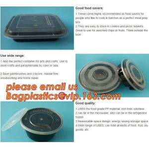 Japanese Packaging Round Disposable Soup Salad Food Container Plastic Microwave