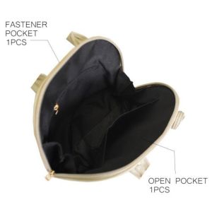 CROSSHATCH BAG HALF MOOM BAG TASSEL BAG