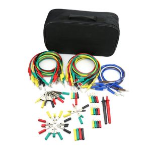 Electronic Multimeter Probe Test Lead Kit Spade Lugs Alligator Clips Banana Pugs
