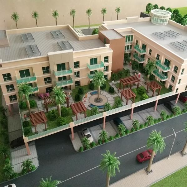 London residential house scale physical 3d model with led lighting