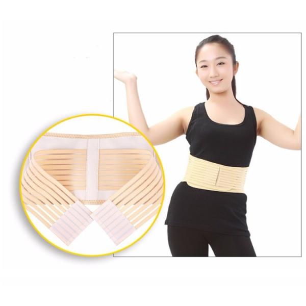 Double Pull Fastener Waist Back Support Belt Lumbar Brace For Pain Relieve