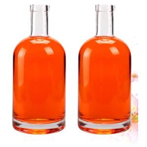 Cheap 375 ml 500 ml 700 ml Clear Glass Wine Bottle Reusable Collar Material Glass for Vodka for sale