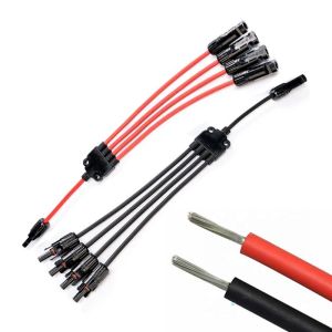 Cheap DC 1500V Rated Voltage 4 to 1 Power Cord Europe Plug 1 to 4 Solar Panel Extension Cable for Heavy Duty Solar Pv Connector for sale