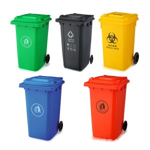 Sorting Garbage Waste Bin Plastic Pe Plastic Blue Outdoor Garbage Bin