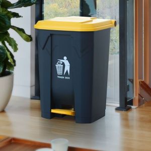 Cheap 30L/50L/80L/100L Plastic Waste Bin Garbage Can Recycle Office Dustbin With Pedal for sale