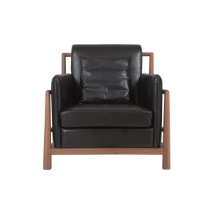 Modern Chinese furniture design of Walnut wood frame in Simple with leather