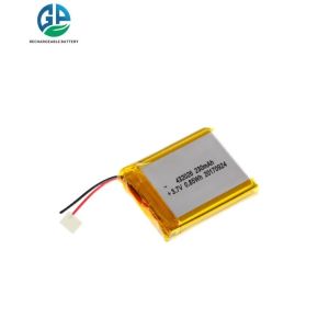Lipo 3.7 V 230mah 432026 Rechargeable Lithium Polymer Battery Pack UL1642