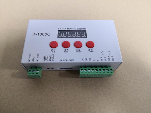 Quality RGB Pixel Controller K-1000c DC5-24V Programmable LED Light Controller 2048PCS TM1804/Lpd6803/DMX512/Ws2812 wholesale