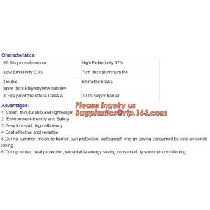 Fire-retardant Multi-Layer Thermal Reflective Attic Insulation,Multi layers