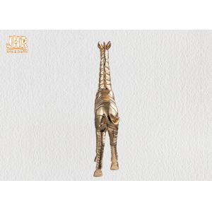 Standing Gold Leaf Polyresin Animal Figurines Zebra Sculpture Table Statue Decor