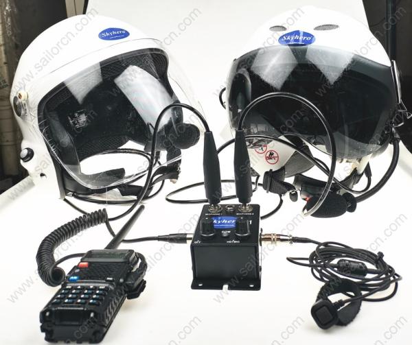 GD-K01-S6 and GD-G-S6 Paramotor helmet with intercom Paratrike intercom