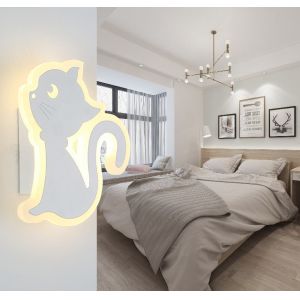 Simple Modern Bedroom Bedside LED Wall Lamp Creative Aisle Lamp cat wall lamp