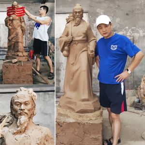 Custom Hua Tuo Statue Historical Figure Sculpture Large-Scale Stone-Carved