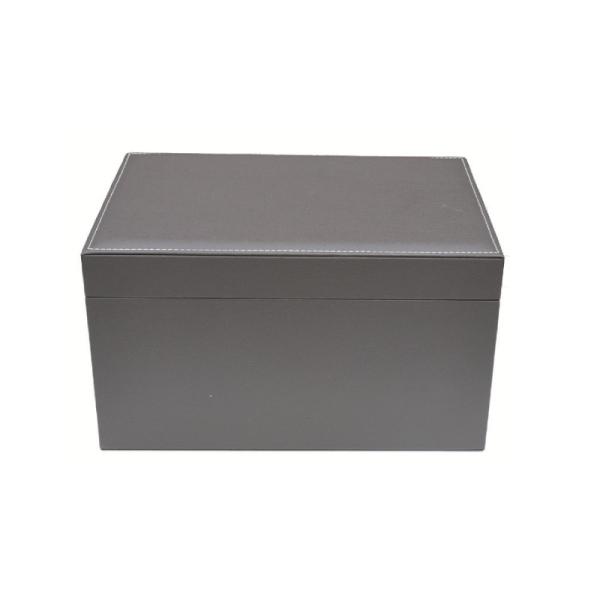 Elegant Closet Storage Box Lidded Premium Leather Look Storage Boxes For Home