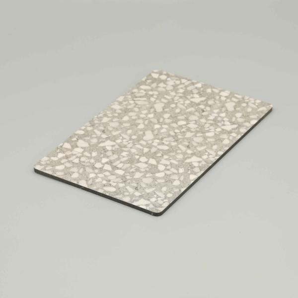 4mm Grey PVDF Coated Marble Aluminum Composite Panels A2 Fire Rated Marble ACP