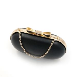 New design 106*192 mm light gold oval shape handmade purse accessory metal frame