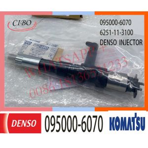 095000-6070 Diesel Engine Fuel Injector 095000-6070 6251-11-3100 For KOMATSU PC350-7, PC400-7 6D125