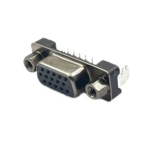 4.75mm Female Mini D-SUB 15P DB15 Plug Connector Slim HD R/A HDR Type