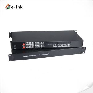 24Ch 24 Telephone RJ11 Port Fiber Ethernet To Analog Phone Converter To F/O