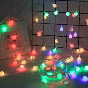 Party Globe String Lights Battery Operated String Lights with Remote 8 Modes