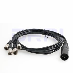 Sound Devices 688 664 ZOOM F8 Power Supply Cable XLR 4 Pin to Hirose 4 Pin