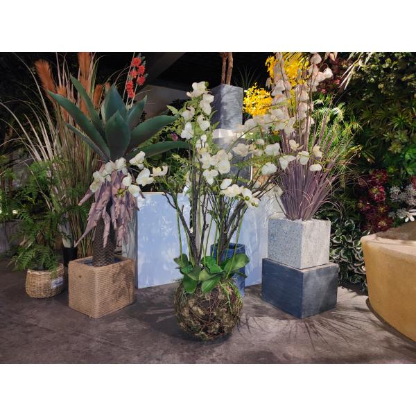 High Simulation 56cm Artificial Butterfly Orchid Flower Plant 6 Colors