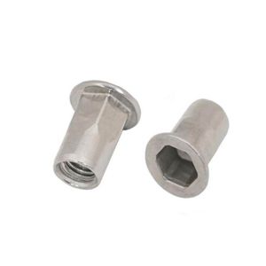 M8 M10 Half Hex Stainless Steel Rivet Nut Self Locking For Pharmaceutical