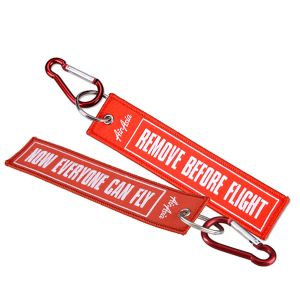 Custom Woven Embroidered Key Tags Double Sides For Personal Decoration