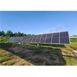 Off Grid 1 Axis Tracking Solar Panel System Night Position