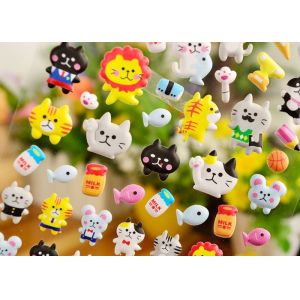 Cheap Custom 3mm Thickness 3D Puffy Stickers For Kids Customized Design And Size DIY Puffy Stickers glitter puffy stickers for sale