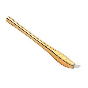 Cheap Golden Permanent Makeup 3D Microblading Manual Pen 45° Angle Single for sale