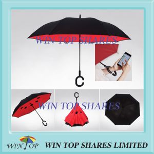 China Innovative wind resistant hand free reverse Umbrella on sale