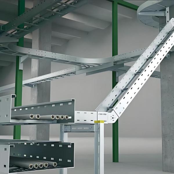 Quality Galvanized Finish Ladder Type Cable Tray Ideal for Indoor Outdoor Applications Height 50mm-150mm wholesale