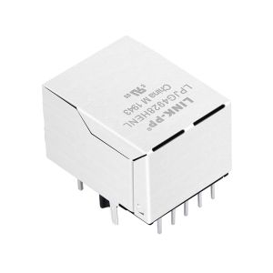 LPJG4928HENL 1000 Base-T Single Port RJ45 with POE Magnetics Jack Green/Yellow