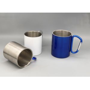 China Double Walled Insulated Silver 250ml Camping Cups on sale