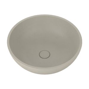 Elegant Round Art Concrete Wash Basin No Overflow Cold Concretre Grey