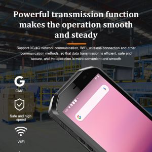 4GB Memory Capacity 5inch Rugged Android PDA with GPS NFC UHF and Back Clip