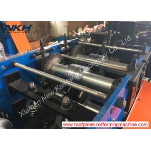 Aluminum / Steel Downpipe Roll Forming Machine 0.4-0.6mm Thickness With PLC